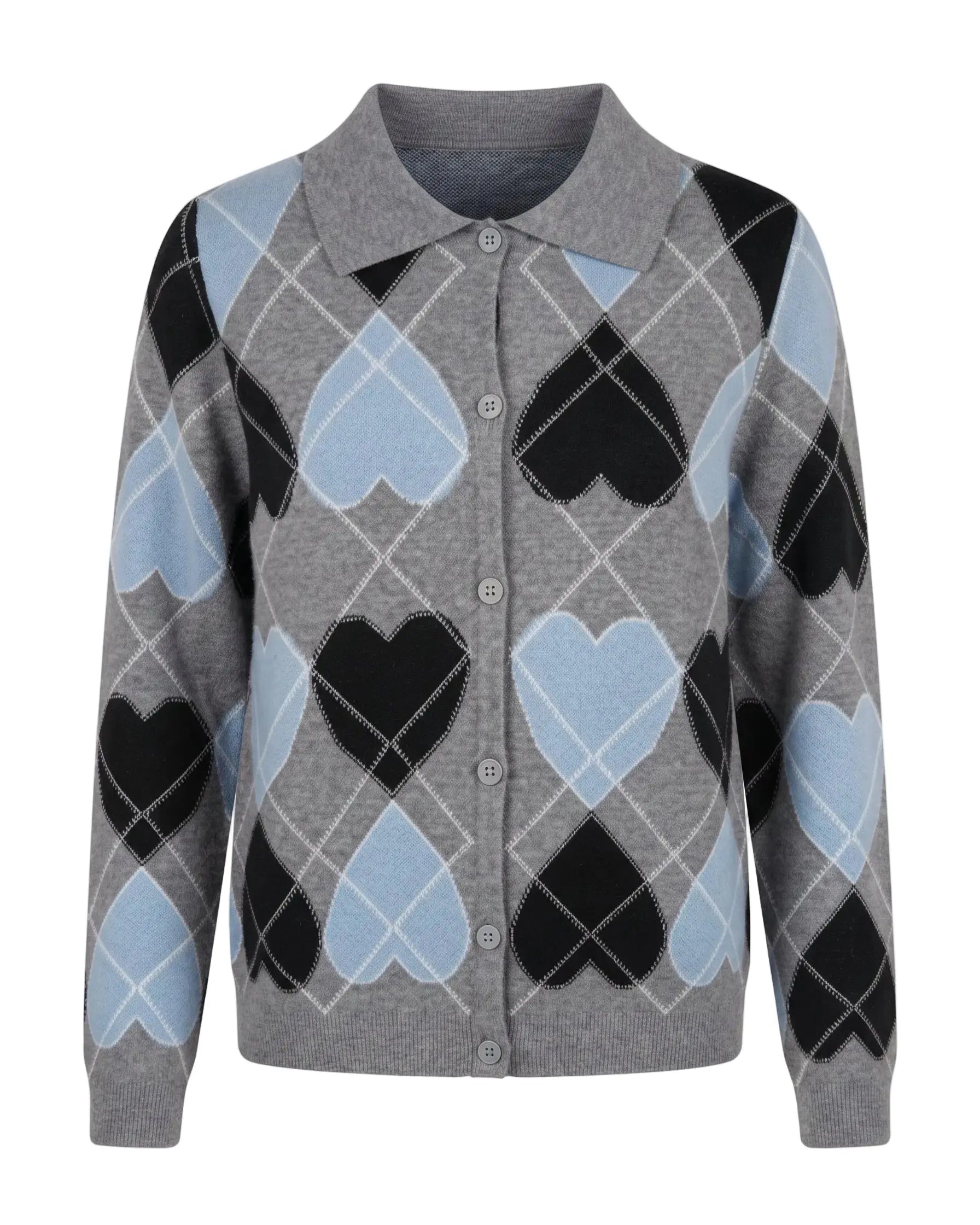 Finto cardigan stampa cuori DORABELLA