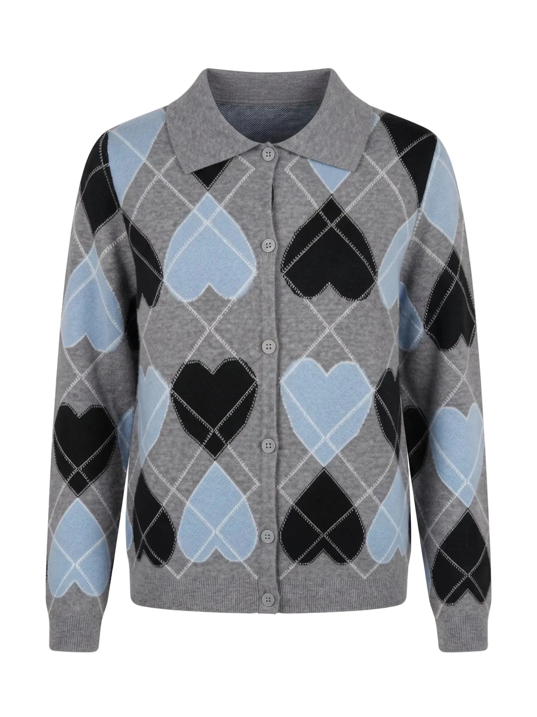 Finto cardigan stampa cuori DORABELLA