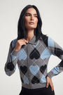 Finto cardigan stampa cuori DORABELLA