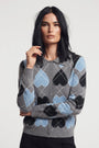 Finto cardigan stampa cuori DORABELLA