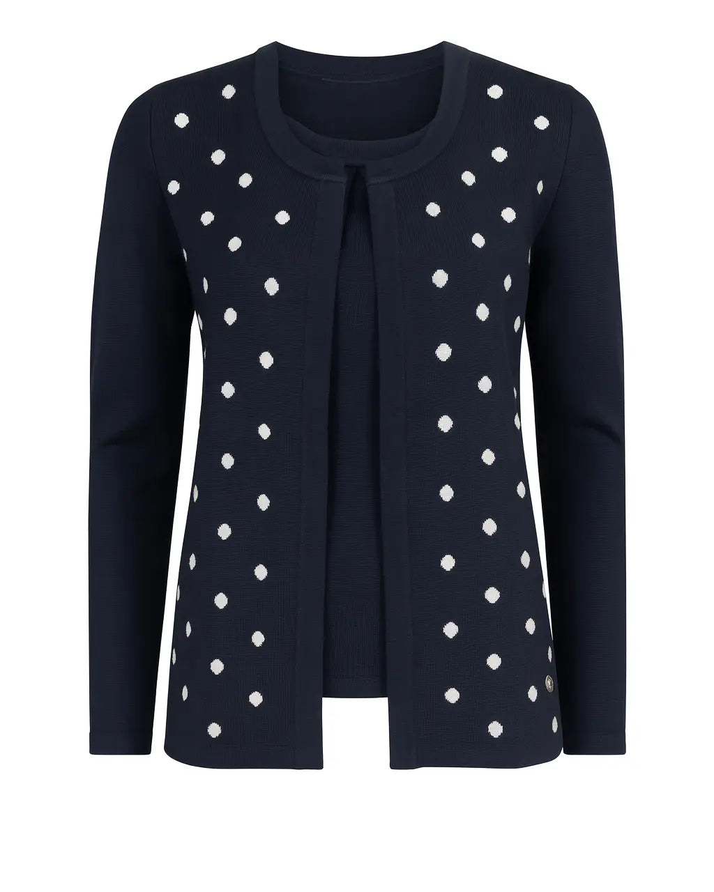 Finto twin set a pois DORABELLA XXL / Blu