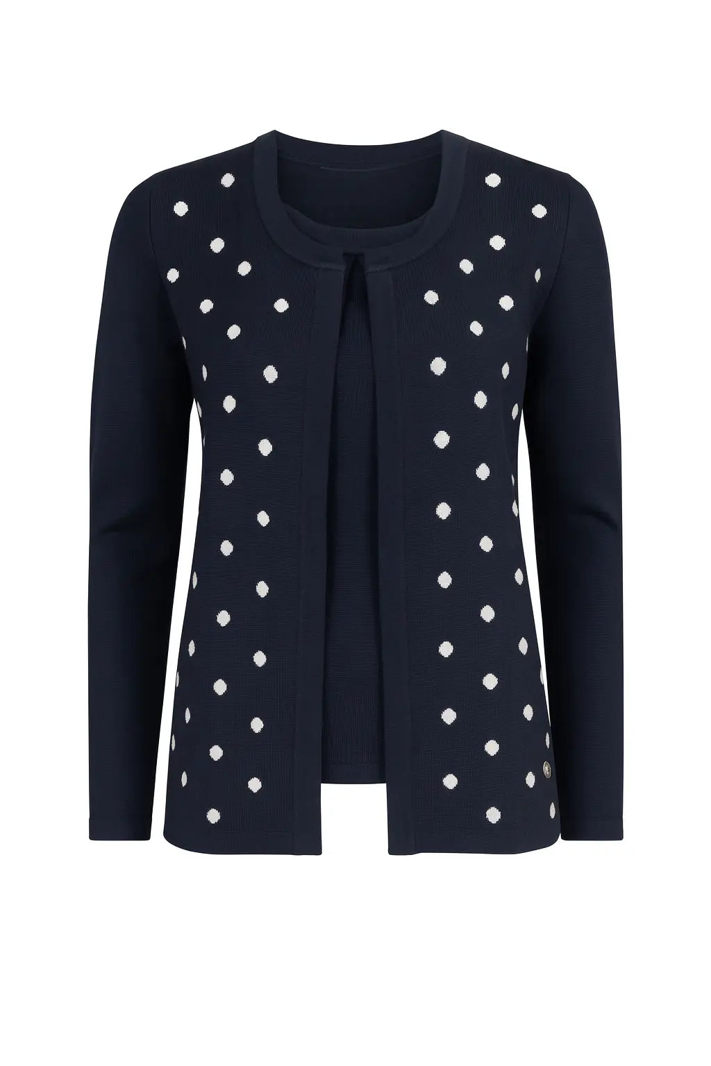 Finto twin set a pois DORABELLA XXL / Blu