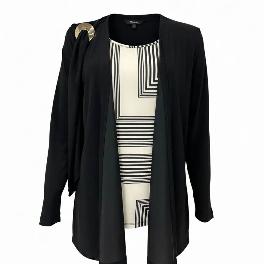 Finto twin set con accessorio metallico DORABELLA