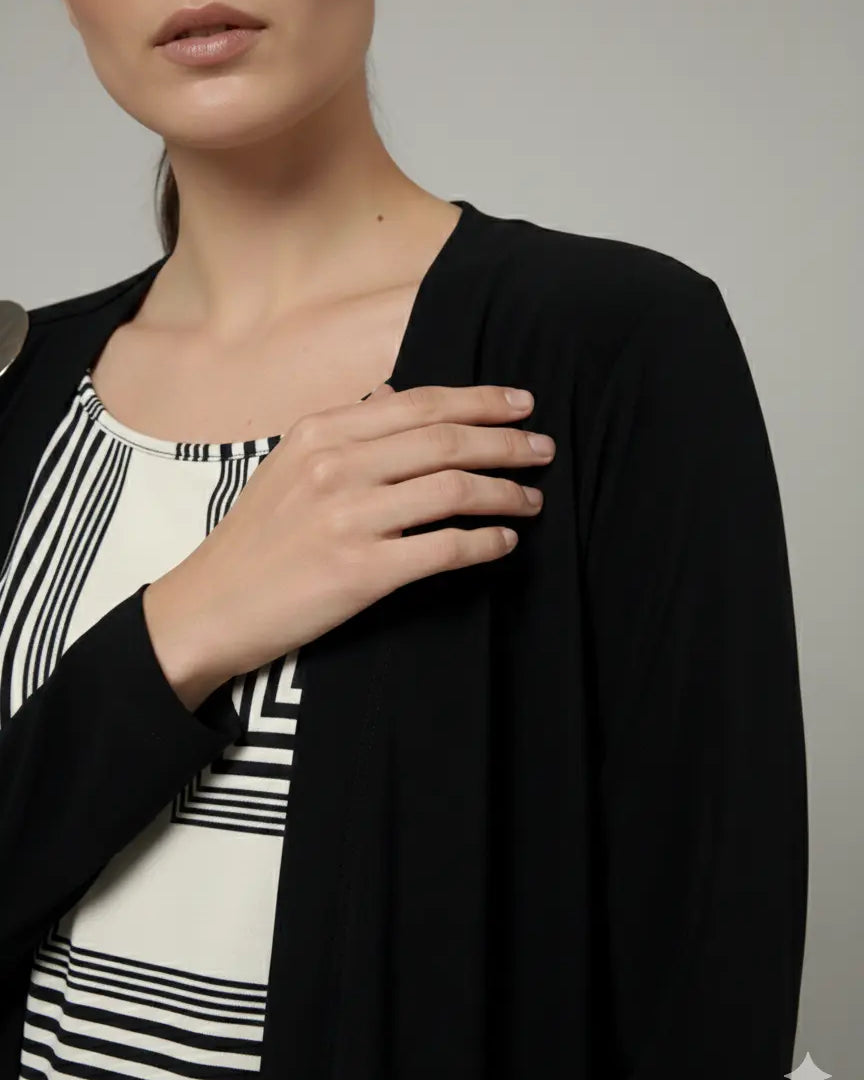 Finto twin set con accessorio metallico DORABELLA