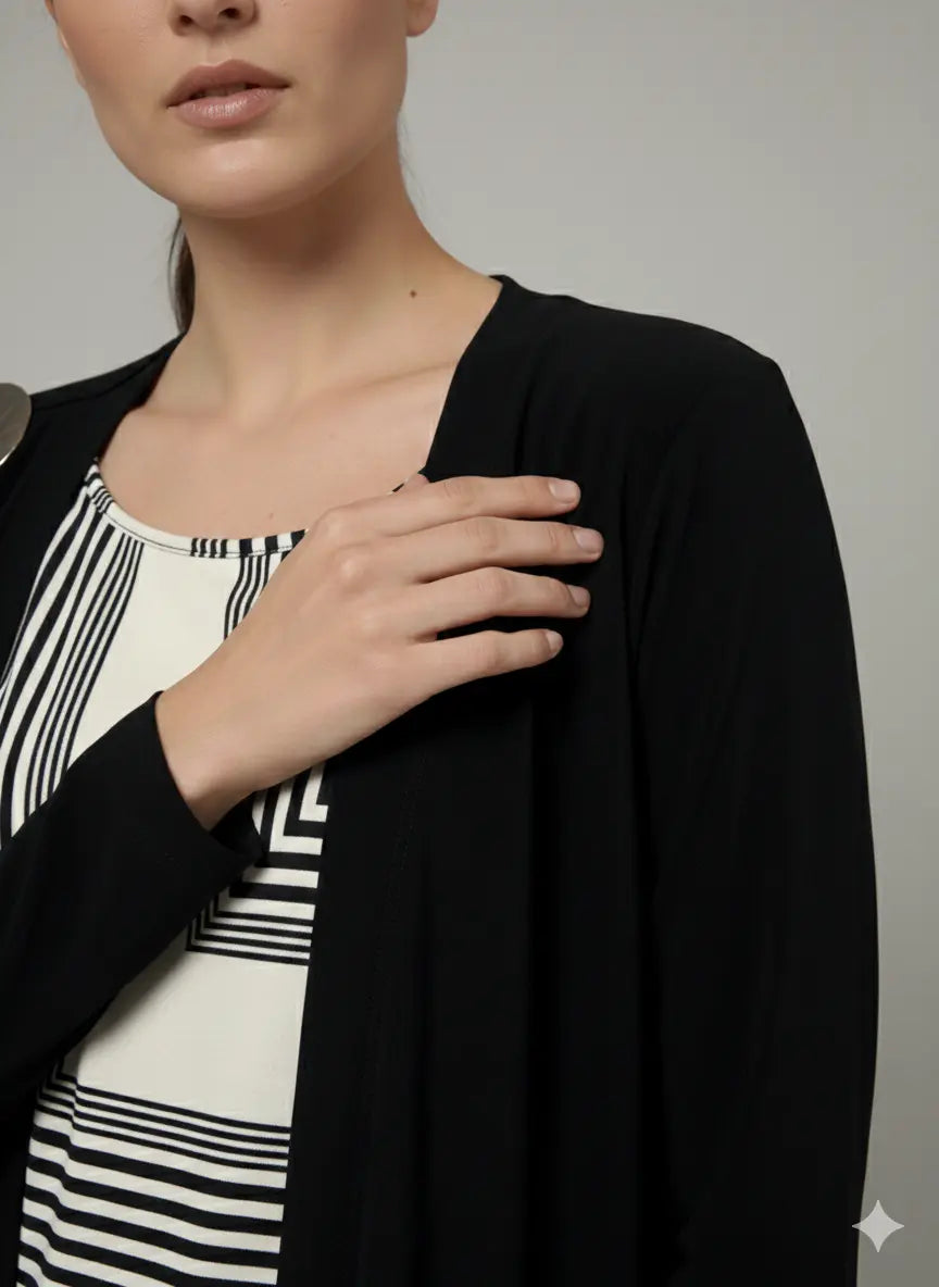 Finto twin set con accessorio metallico DORABELLA