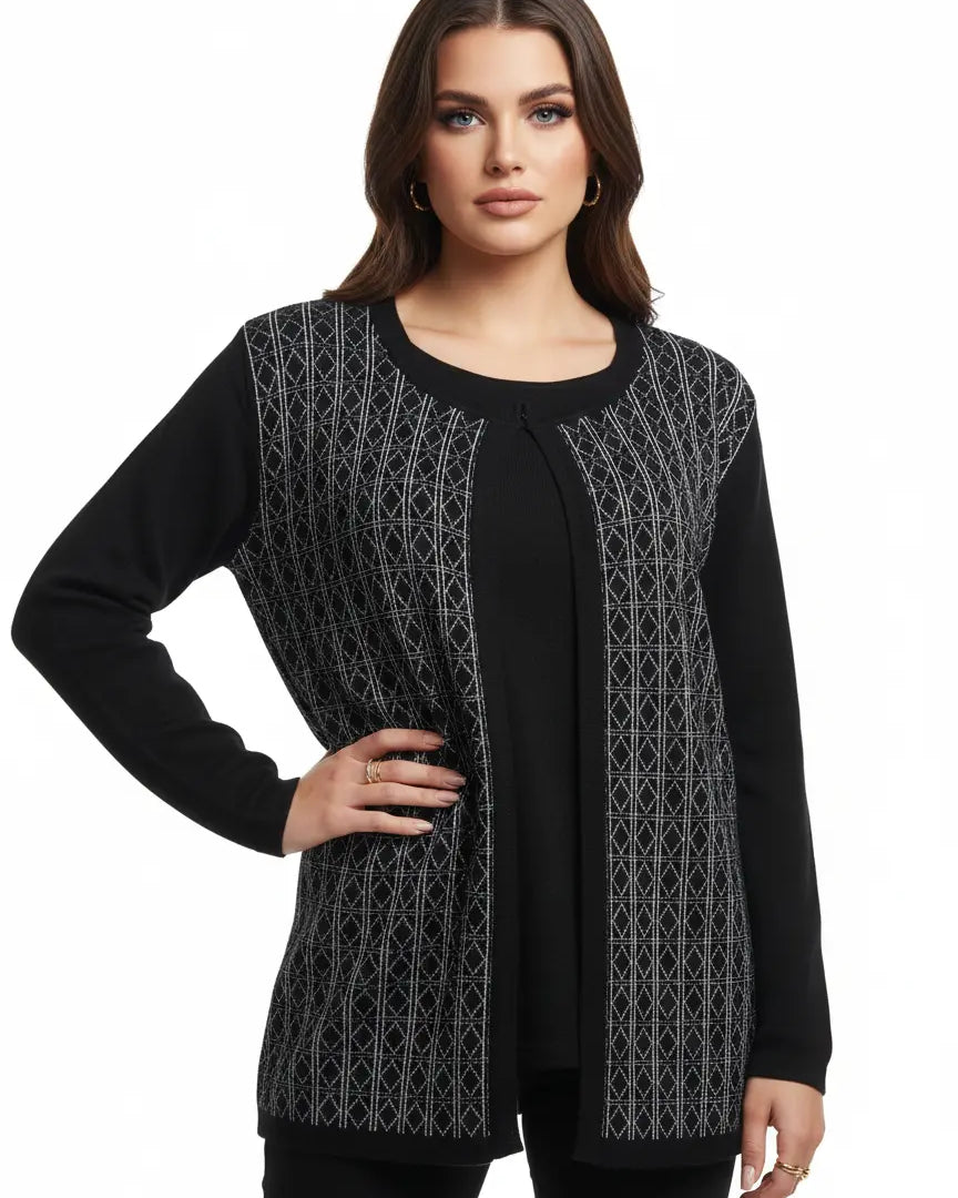 Finto twin set con filo lurex DORABELLA