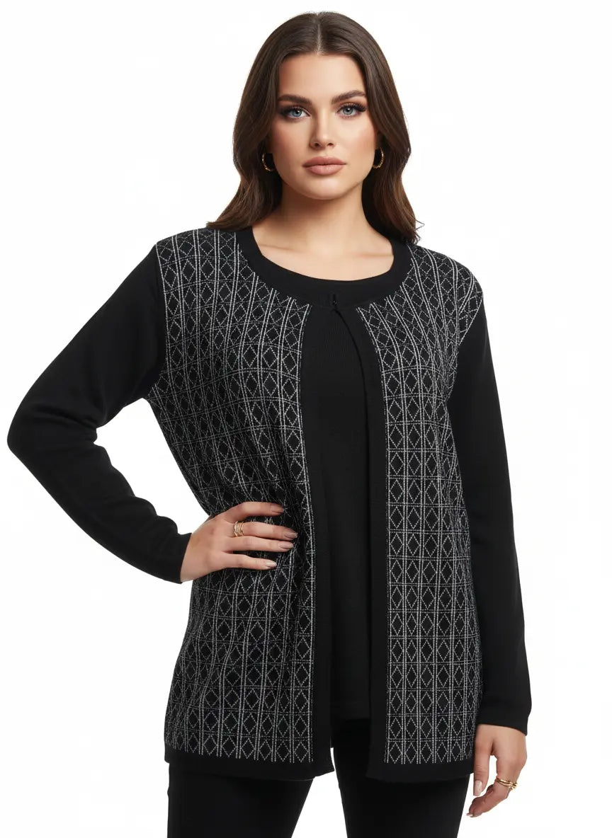 Finto twin set con filo lurex DORABELLA