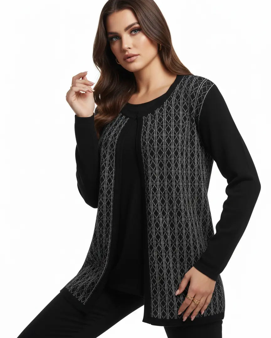 Finto twin set con filo lurex DORABELLA