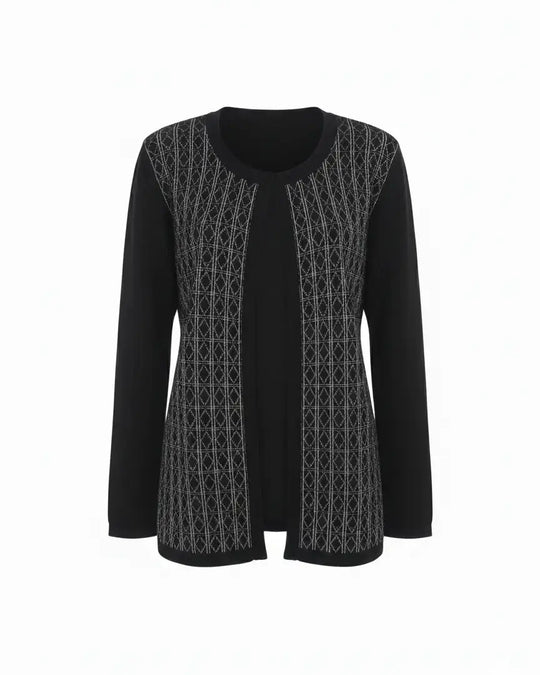 Finto twin set con filo lurex DORABELLA XL / Nero