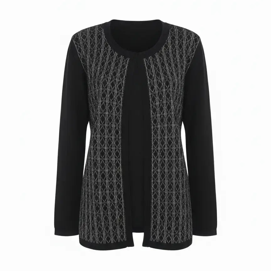 Finto twin set con filo lurex DORABELLA XL / Nero