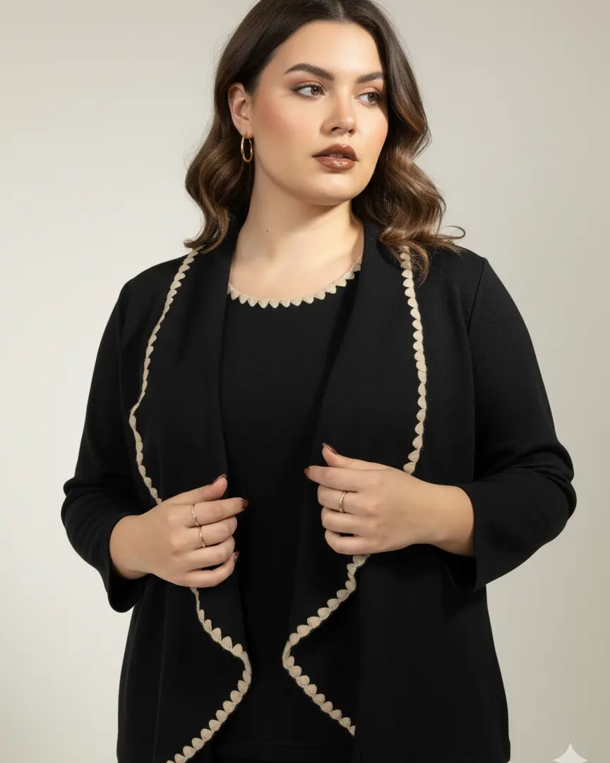 Finto twin set con profili a contrasto DORABELLA PIU'