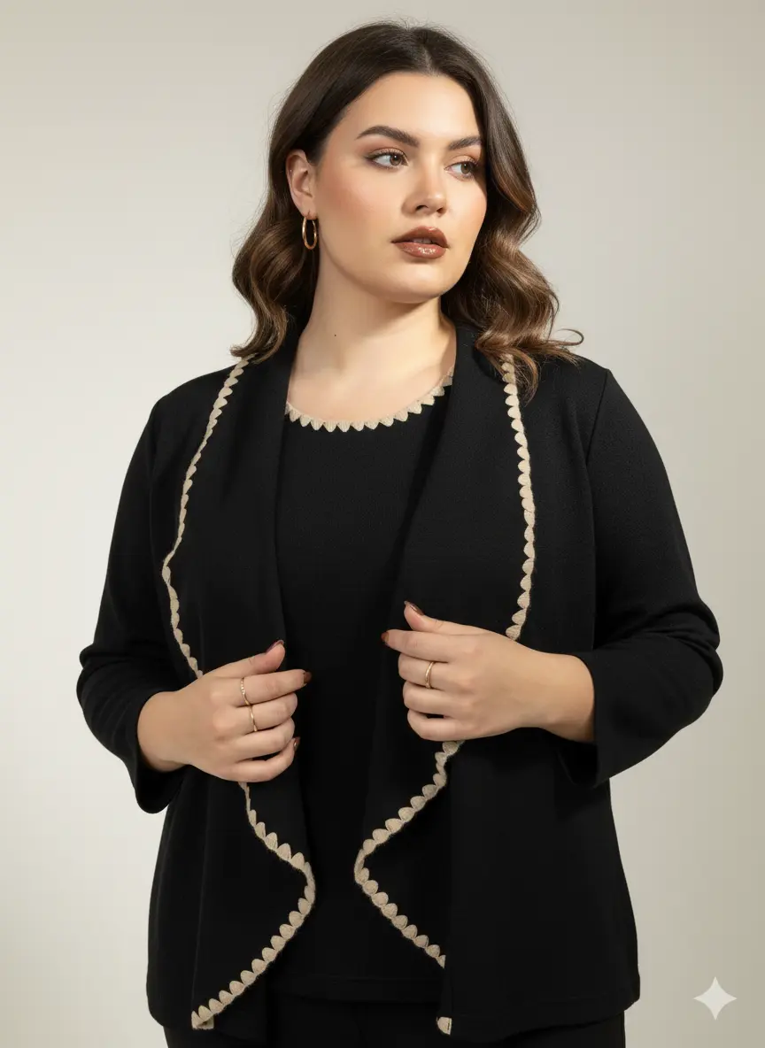 Finto twin set con profili a contrasto DORABELLA PIU'