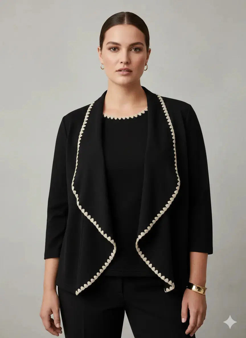 Finto twin set con profili a contrasto DORABELLA PIU'