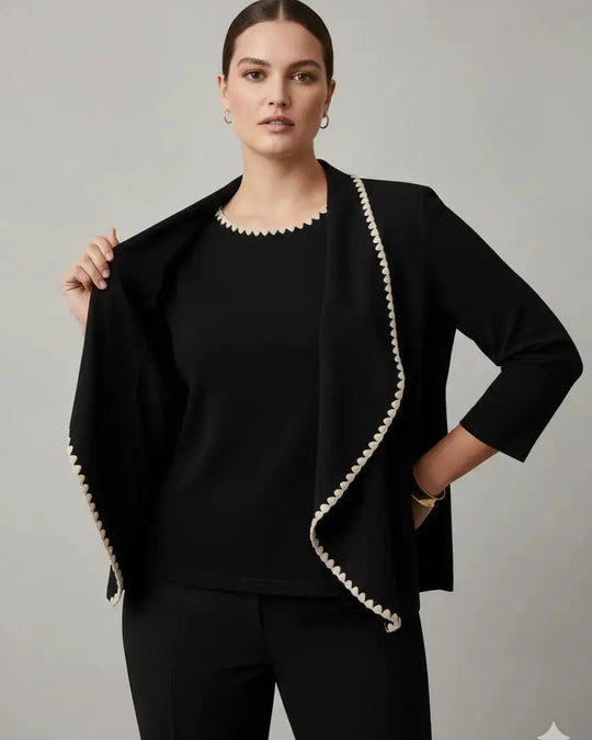Finto twin set con profili a contrasto DORABELLA PIU'