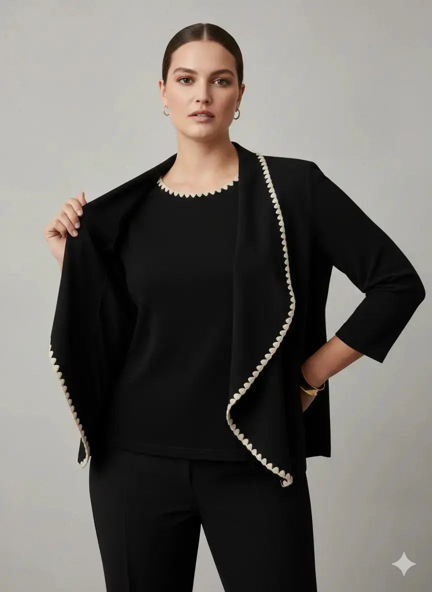 Finto twin set con profili a contrasto DORABELLA PIU'