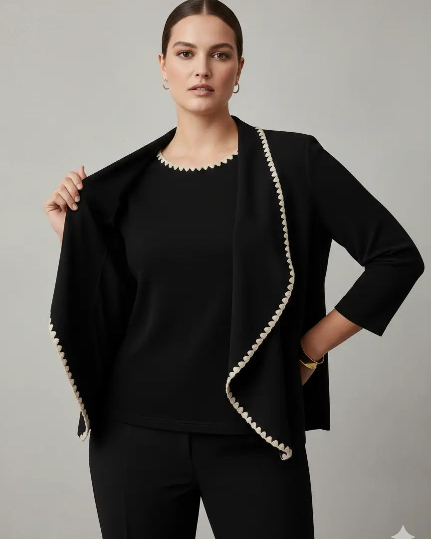 Finto twin set con profili a contrasto DORABELLA PIU'