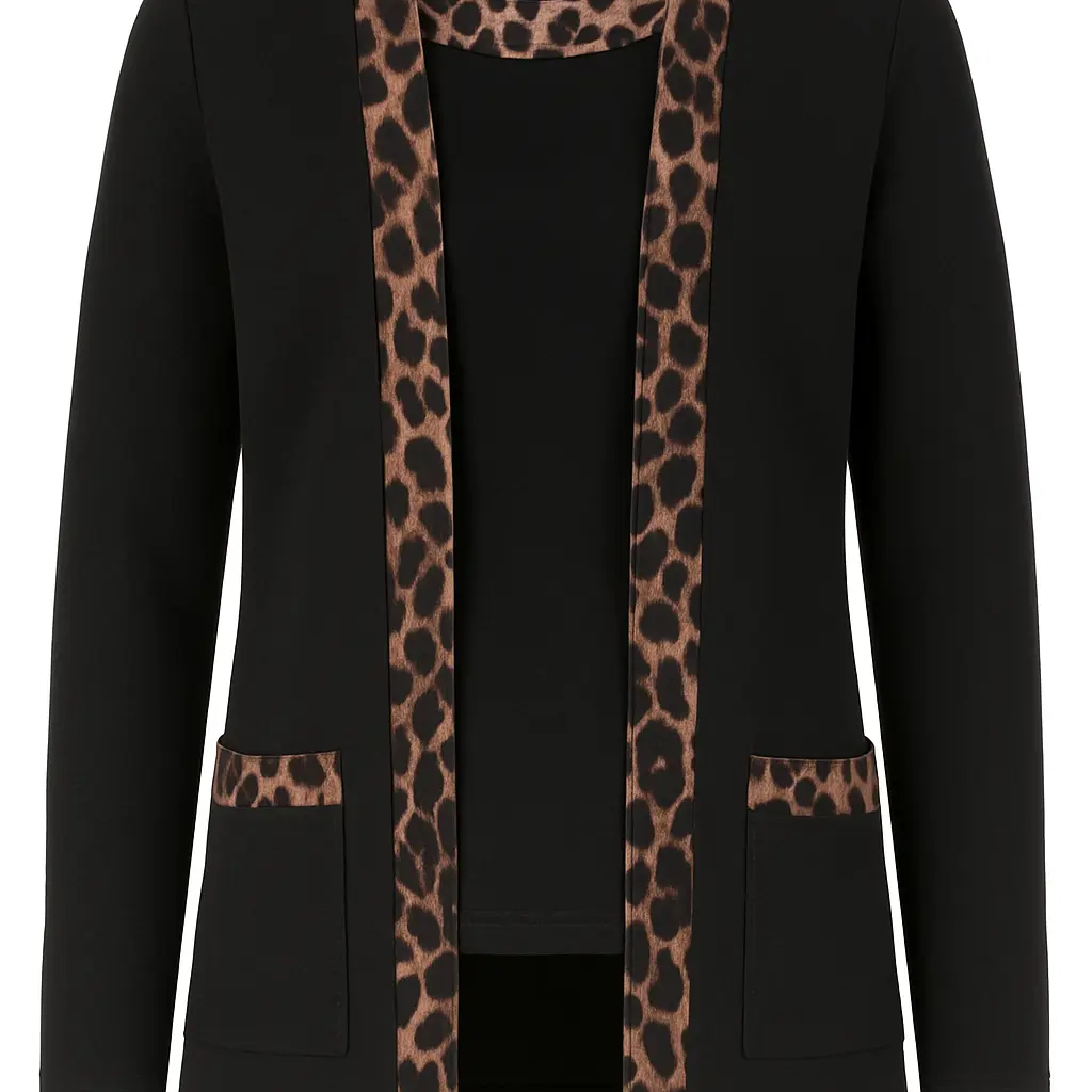 Finto twin set con profili animalier DORABELLA