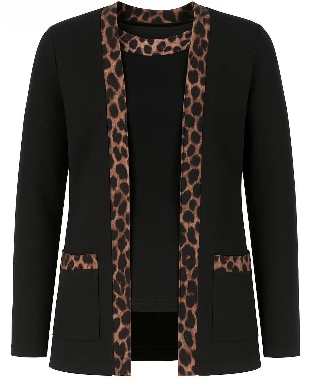 Finto twin set con profili animalier DORABELLA