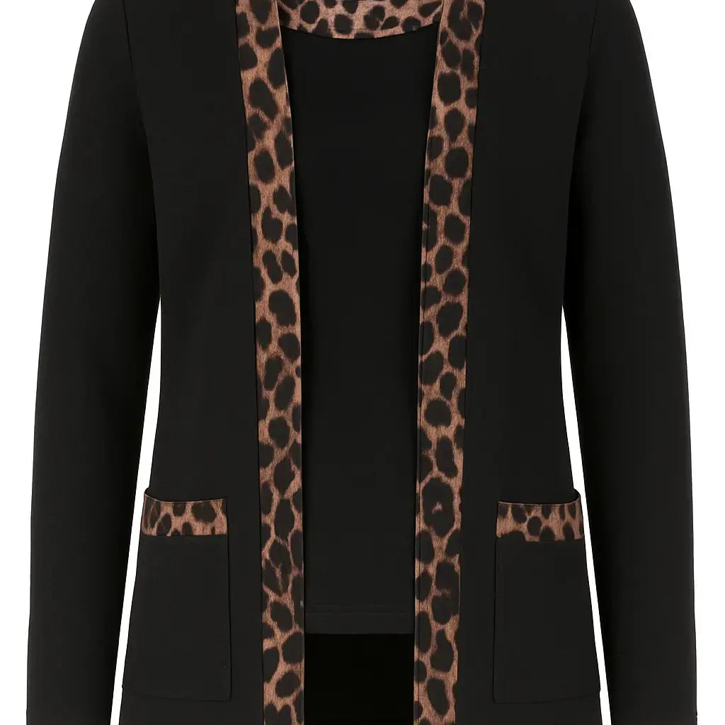 Finto twin set con profili animalier DORABELLA