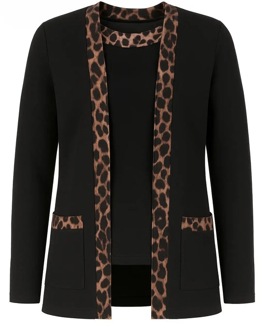 Finto twin set con profili animalier DORABELLA