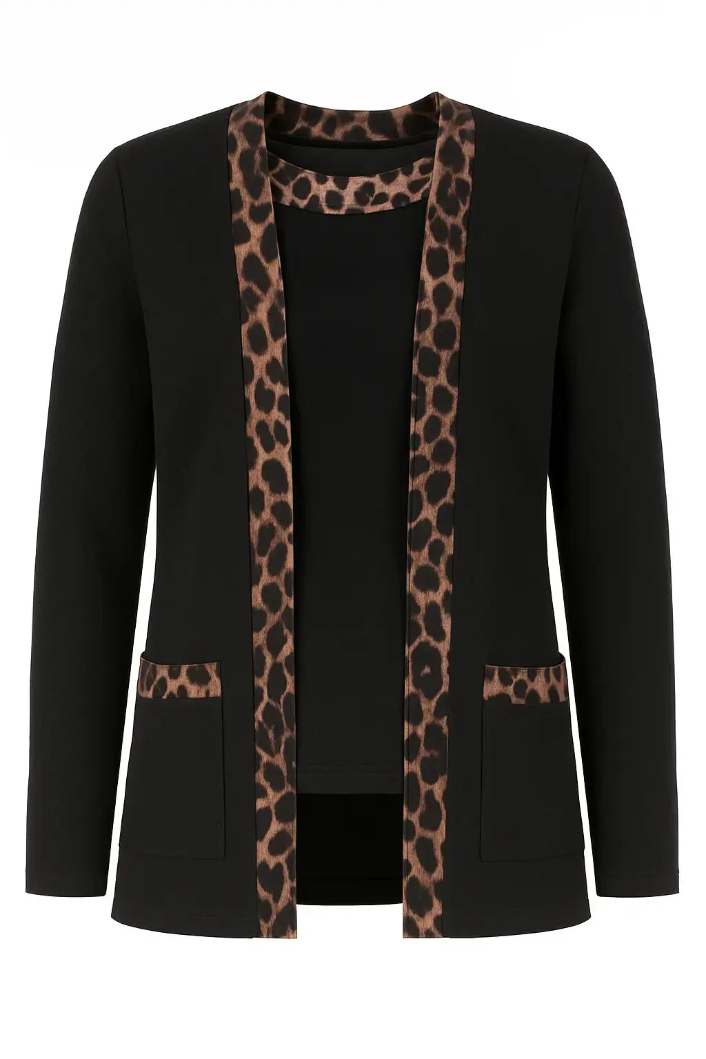 Finto twin set con profili animalier DORABELLA
