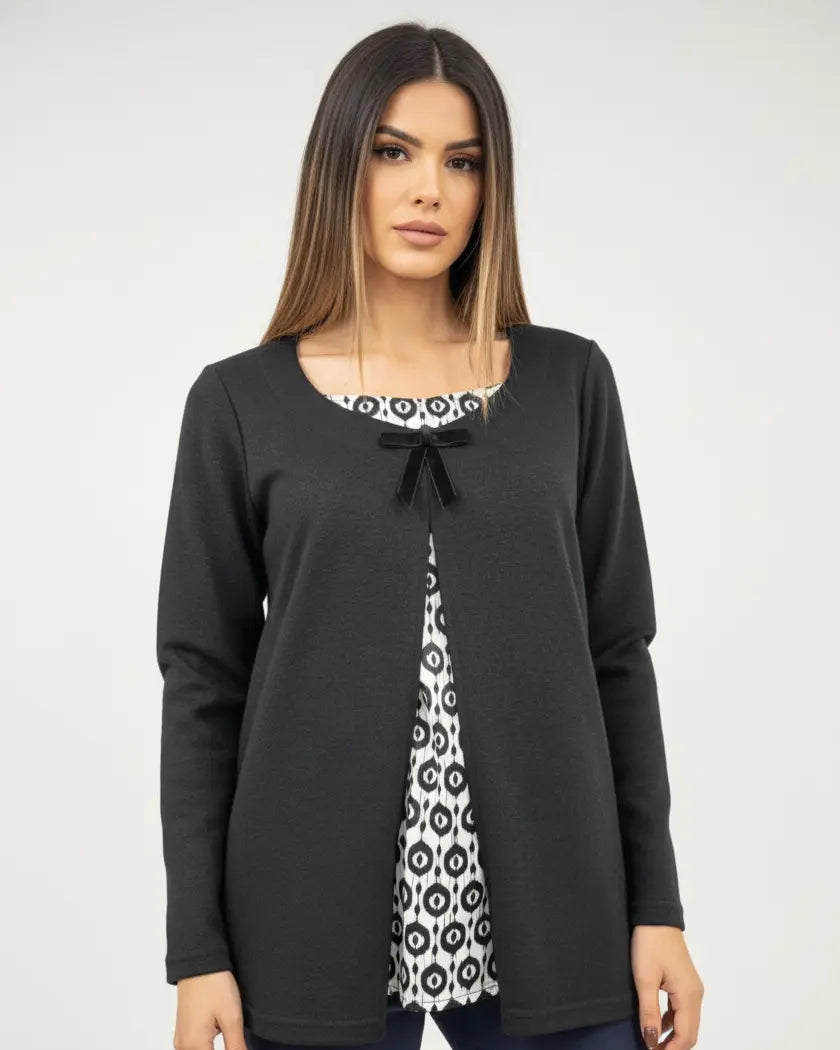 Finto twinset con fiocchi DORABELLA