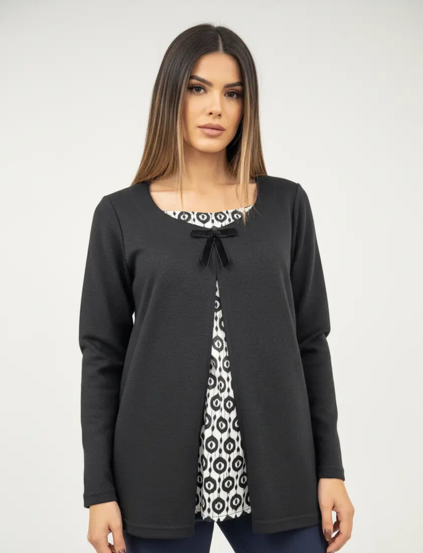 Finto twinset con fiocchi DORABELLA