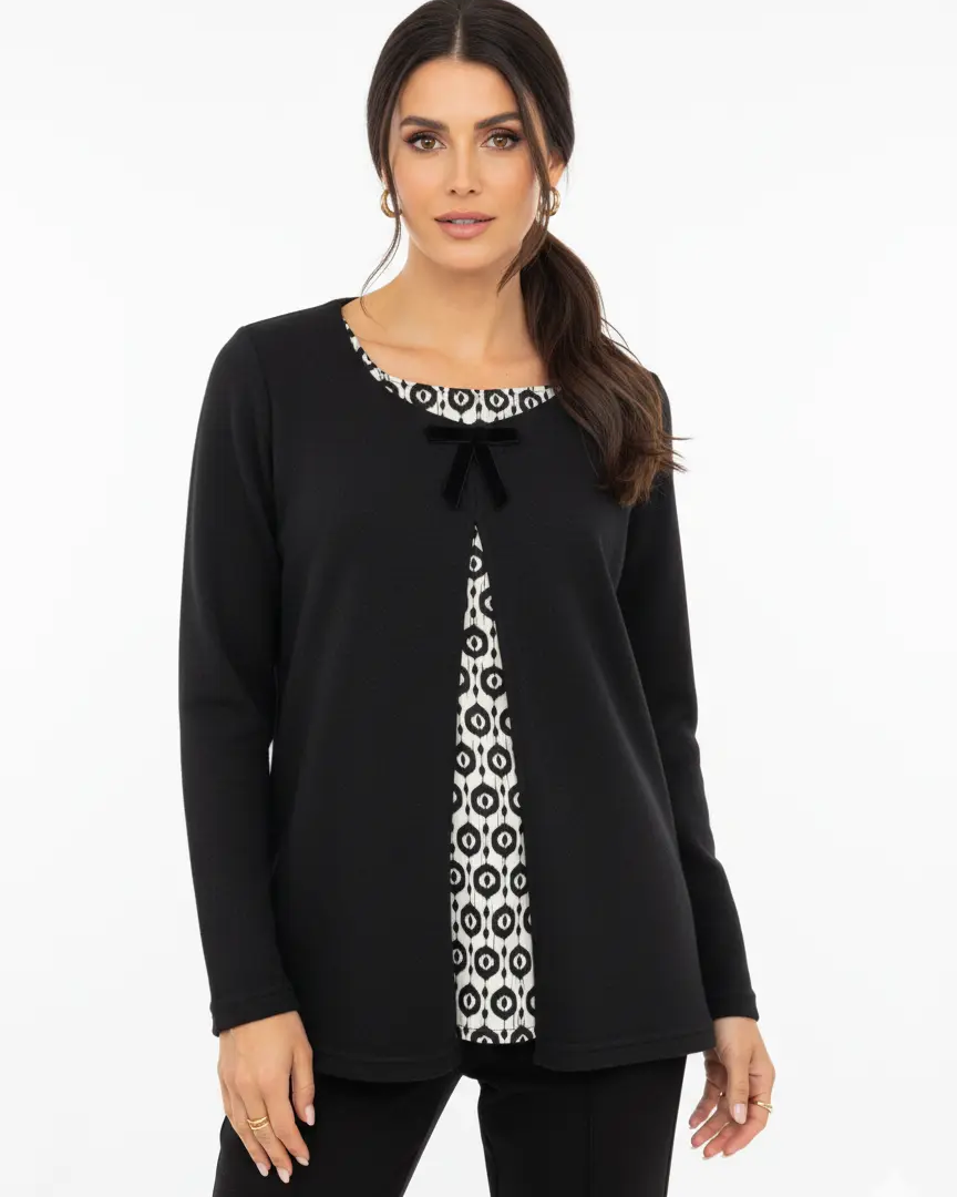 Finto twinset con fiocchi DORABELLA