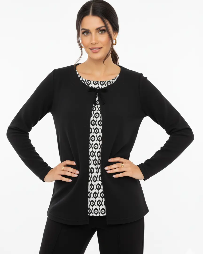 Finto twinset con fiocchi DORABELLA