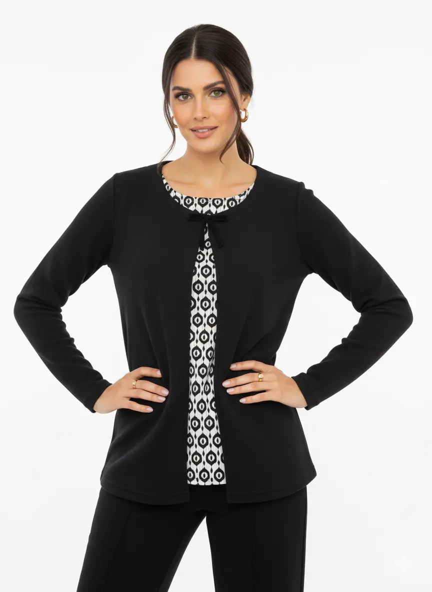 Finto twinset con fiocchi DORABELLA