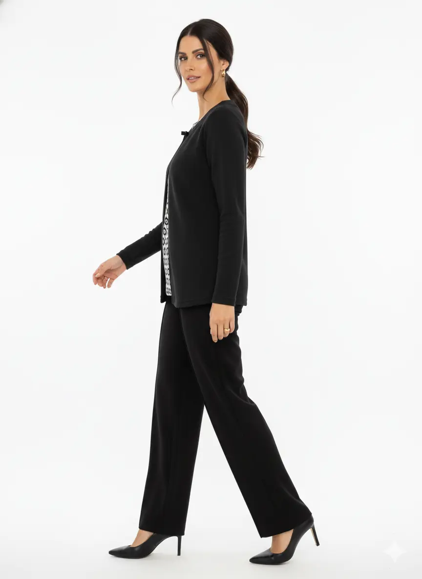 Finto twinset con fiocchi DORABELLA