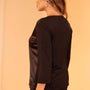 GIROCOLLO BI-MATERIALE CON APPLICAZIONI NERO DORABELLA XL