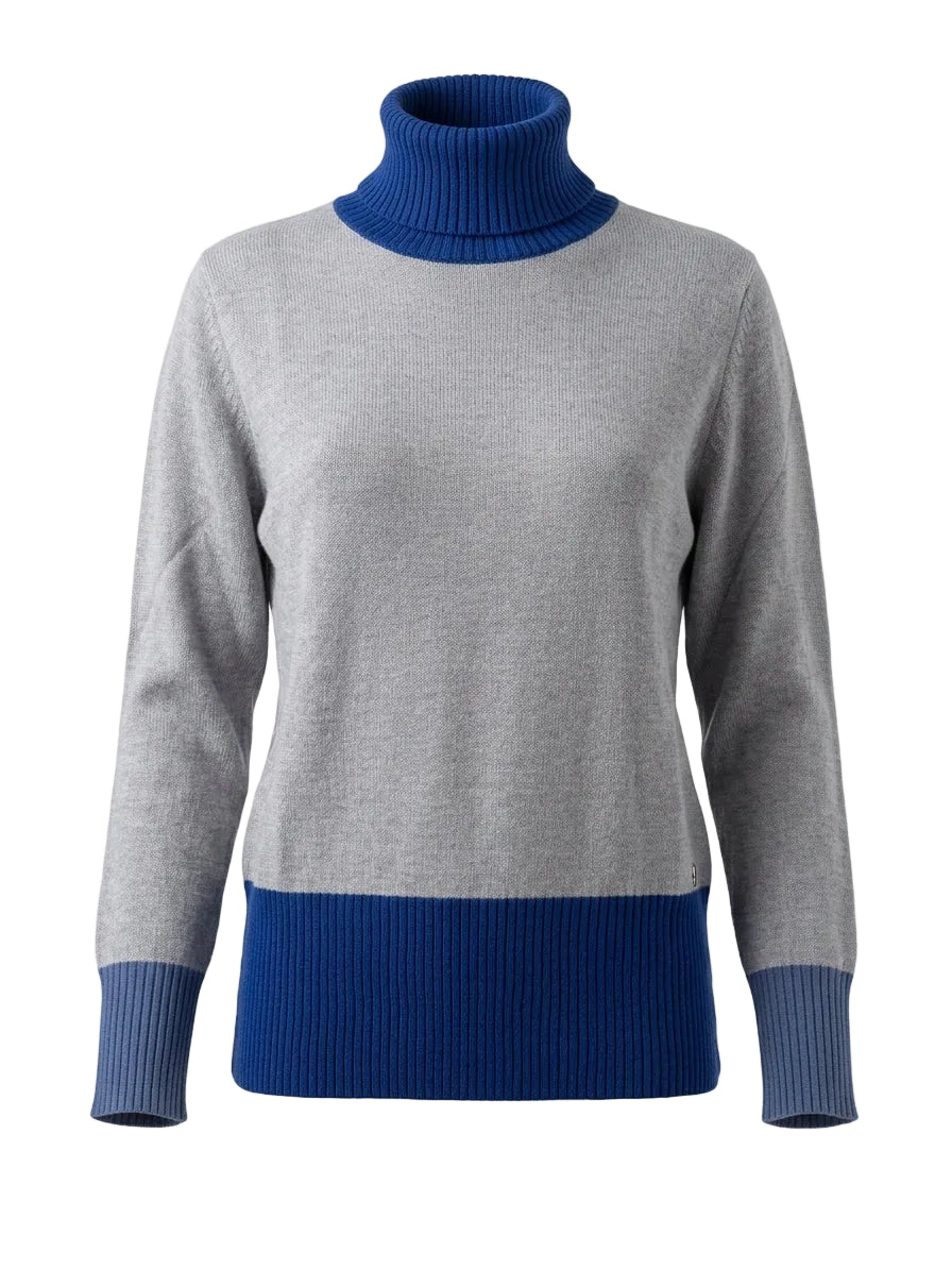 Maglia dolcevita color block