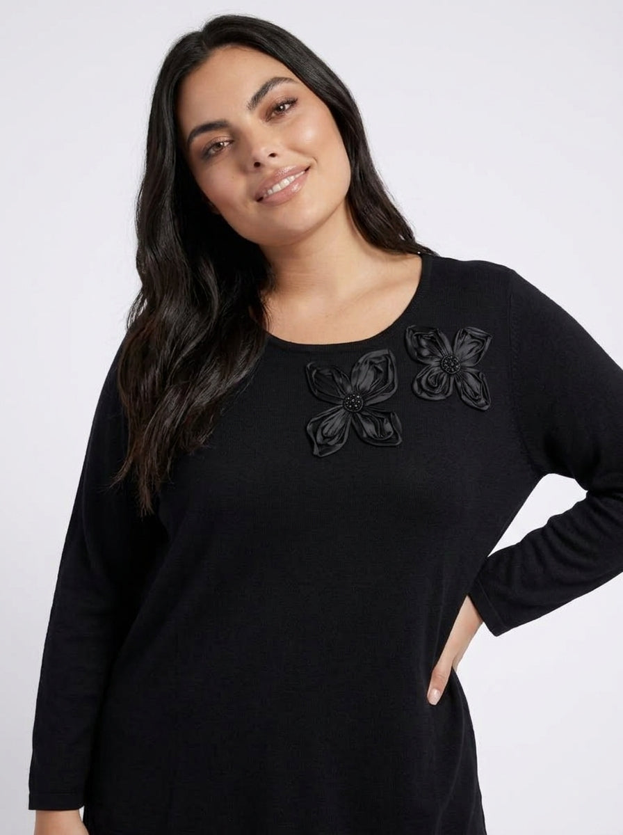 Maglia Girocollo con fiori