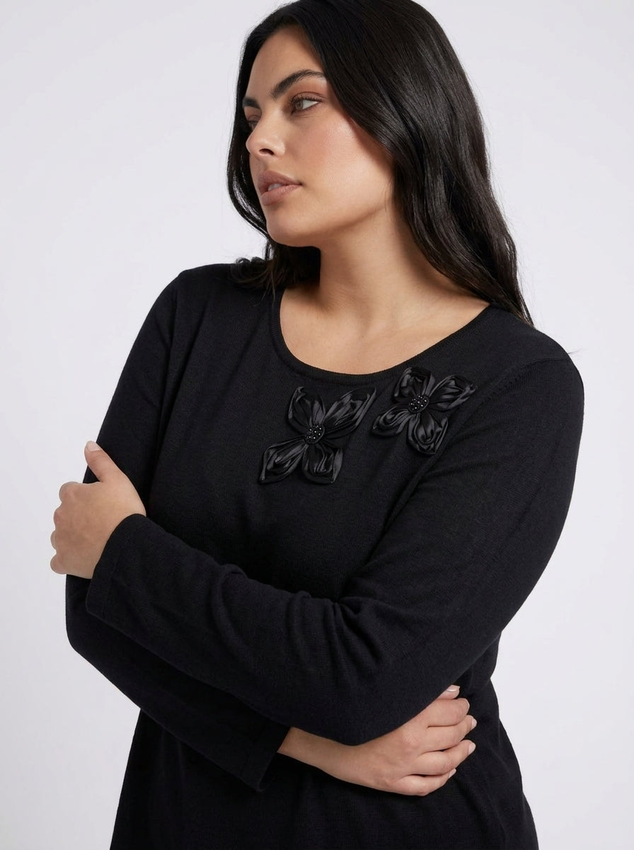 Maglia Girocollo con fiori