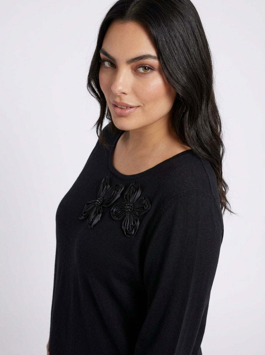 Maglia Girocollo con fiori