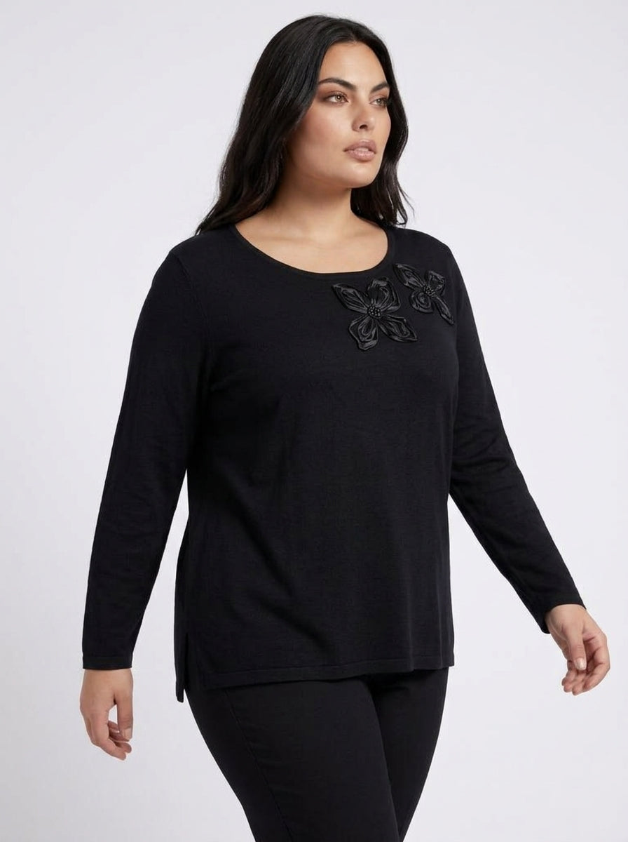 Maglia Girocollo con fiori