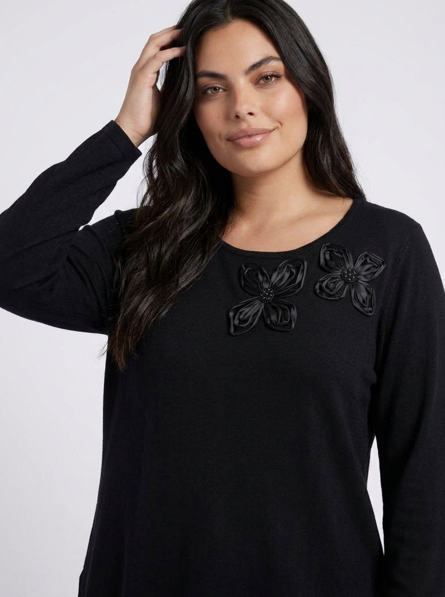 Maglia Girocollo con fiori