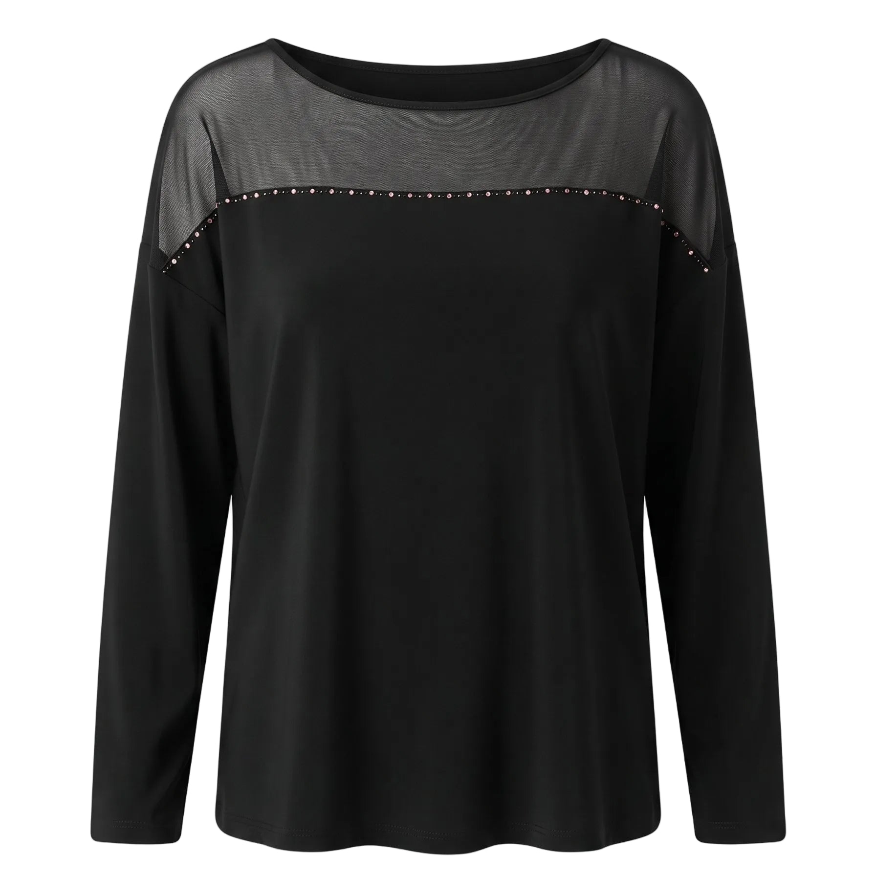 Blusa con carré trasparente
