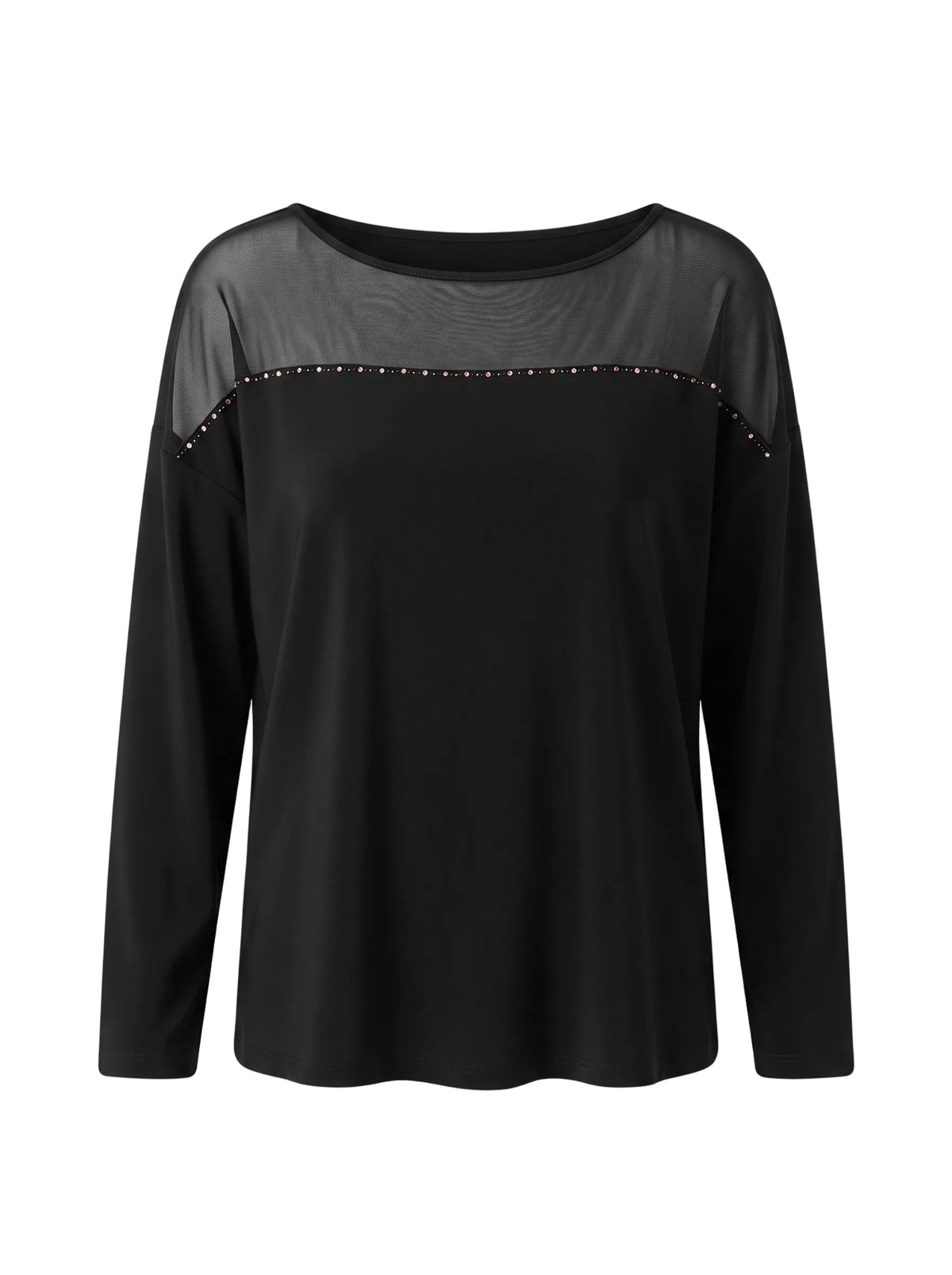 Blusa con carré trasparente