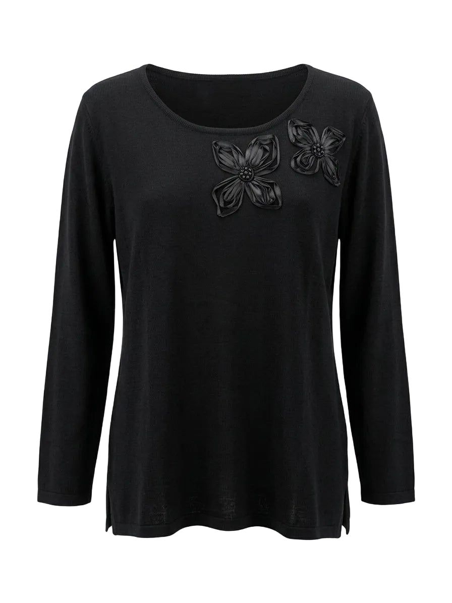 Maglia Girocollo con fiori