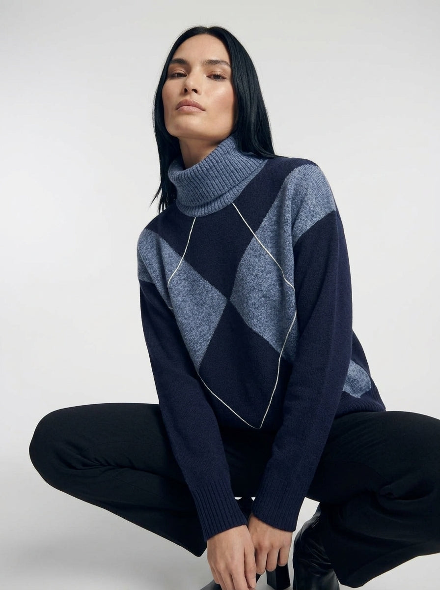 Maglia girocollo con collo staccabile