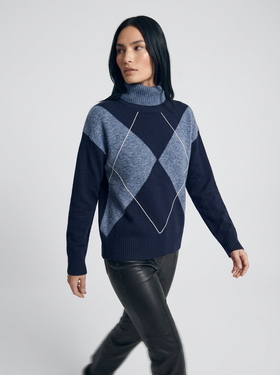Maglia girocollo con collo staccabile
