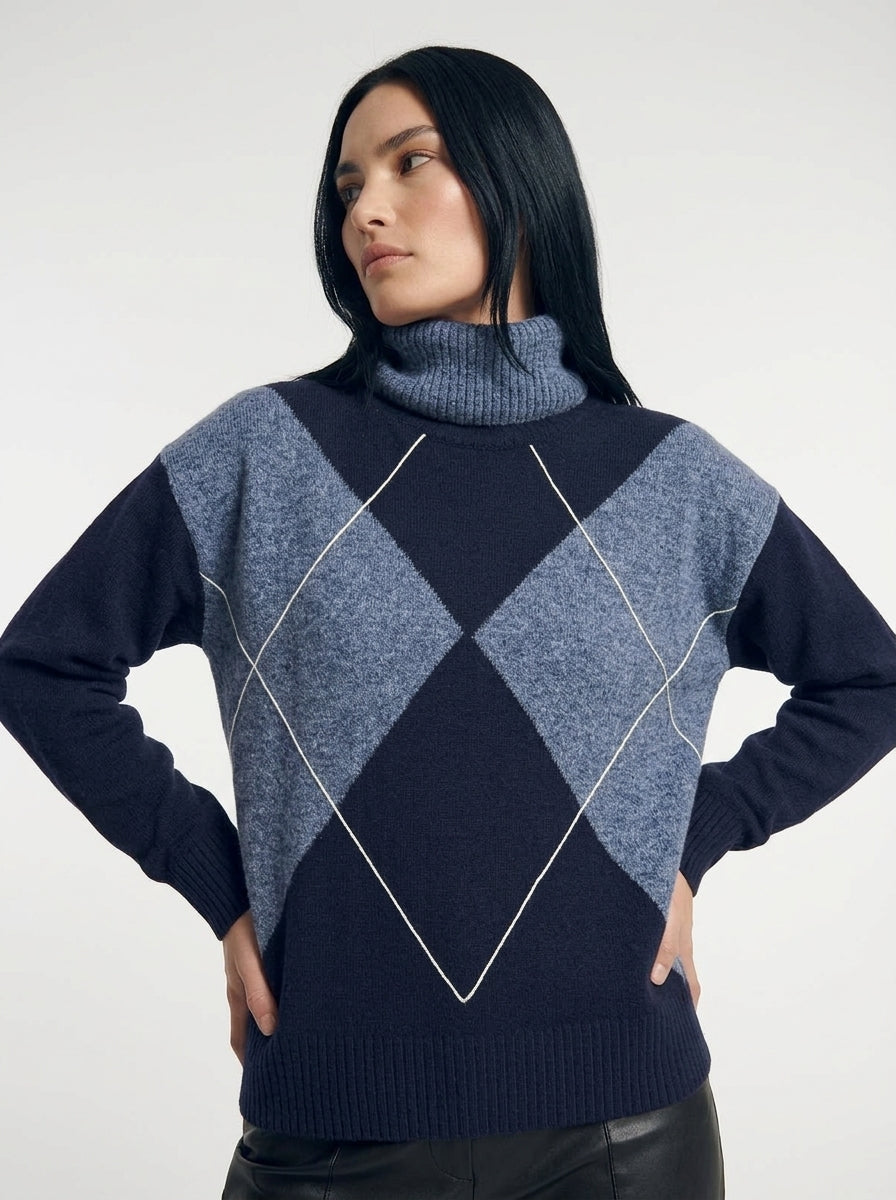 Maglia girocollo con collo staccabile