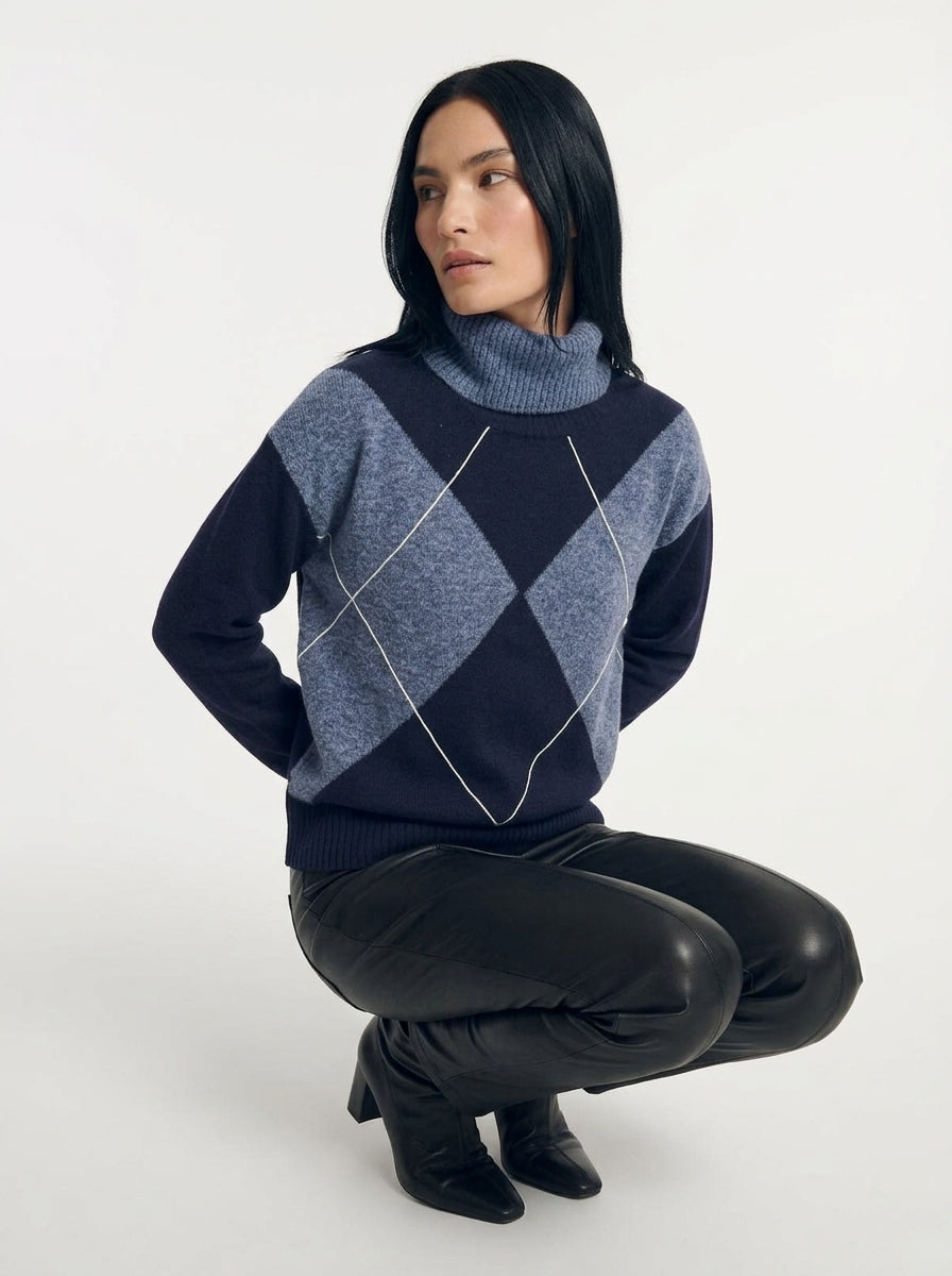 Maglia girocollo con collo staccabile