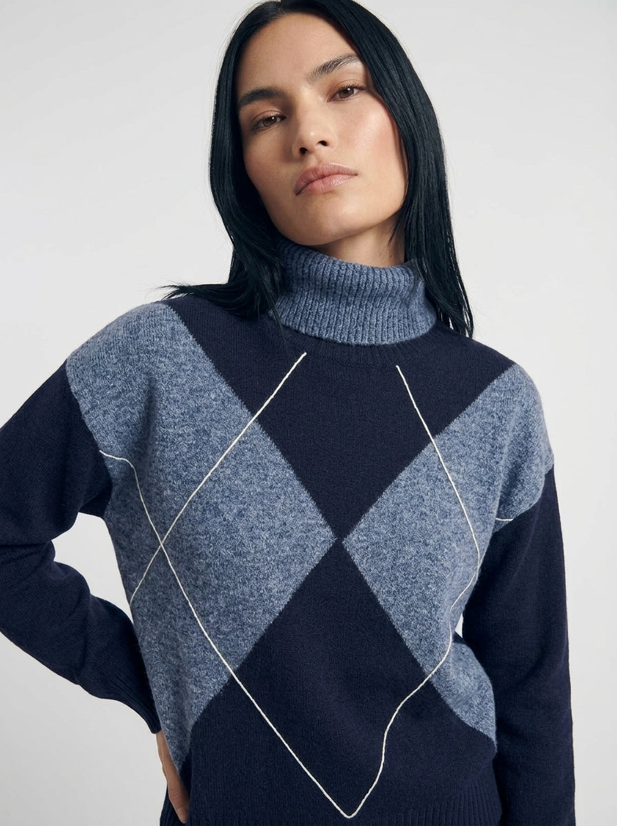 Maglia girocollo con collo staccabile