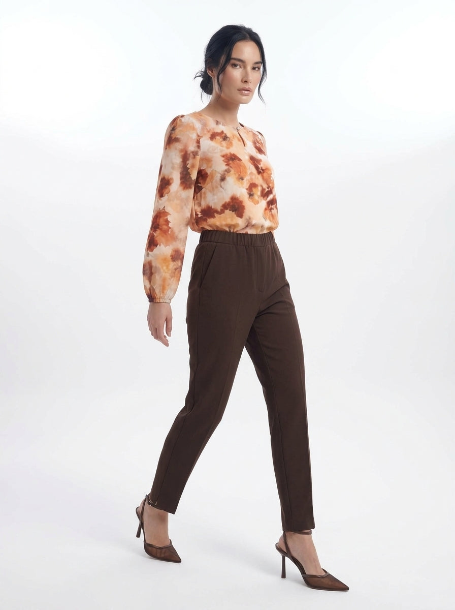 Pantalone sigaretta con bustino