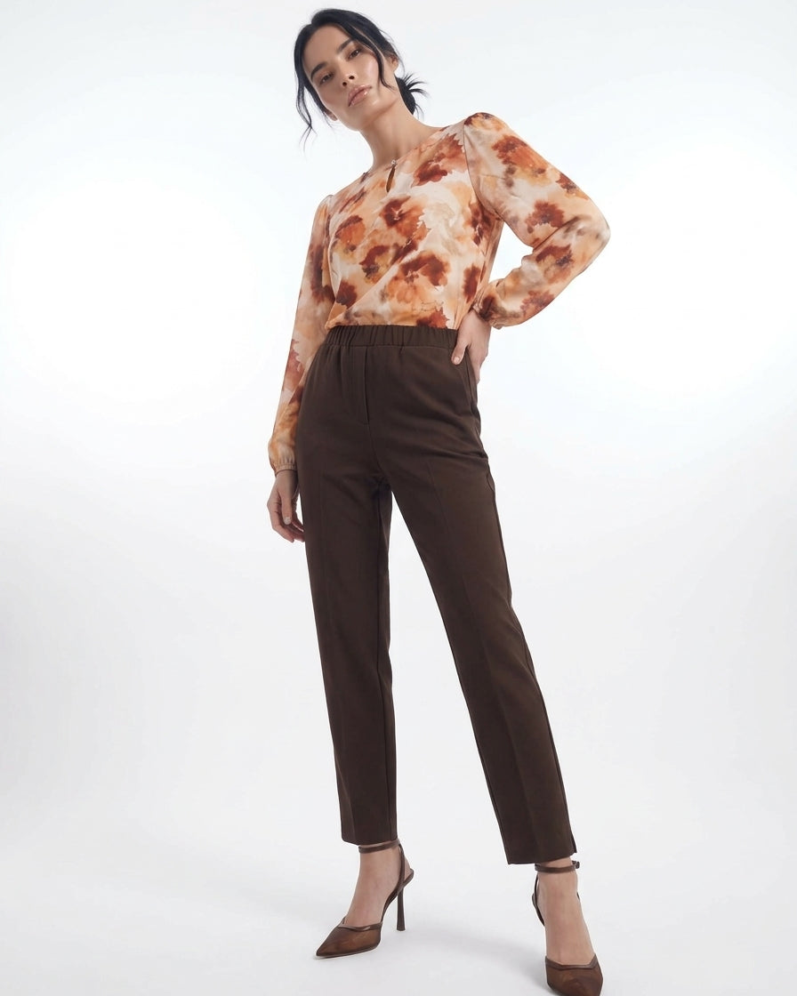 Pantalone sigaretta con bustino