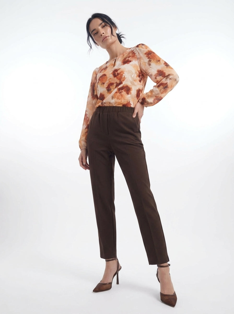 Pantalone sigaretta con bustino