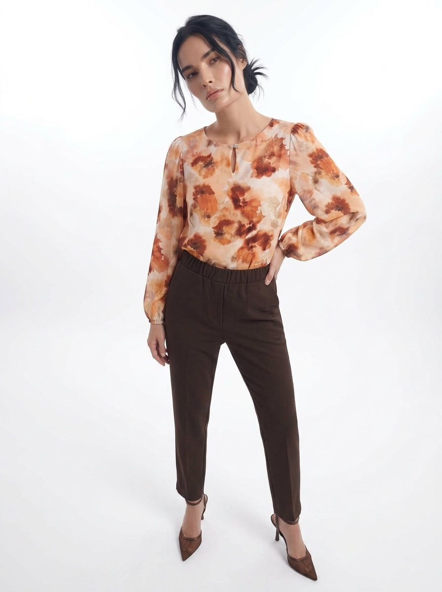 Pantalone sigaretta con bustino
